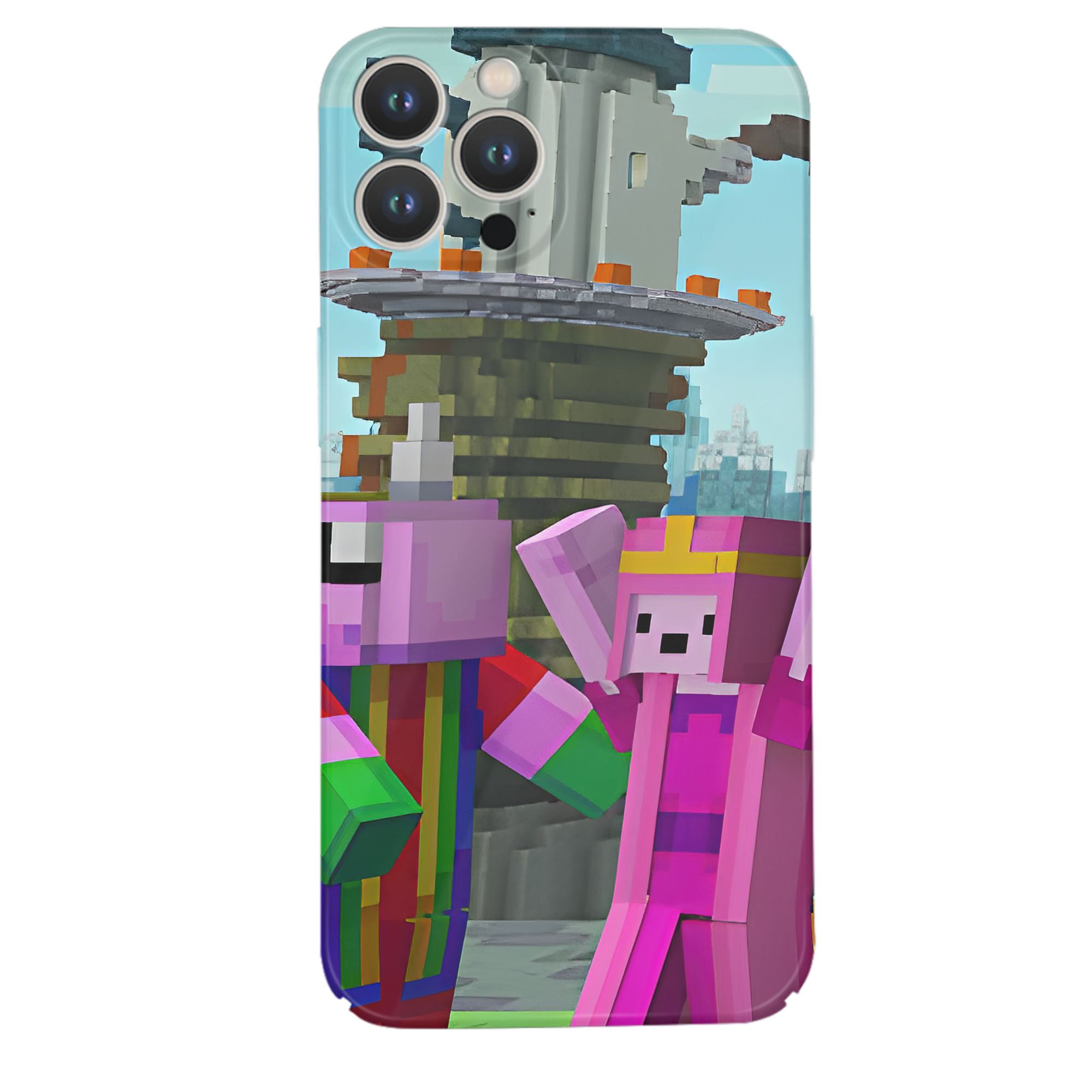 （画像用） マインクラフト ブロックの世界 Minecraft MC Block world 【iPhone 14シリーズ対応】ハードケース